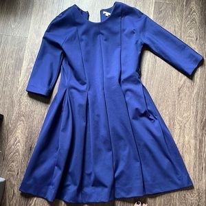 Fit and flare blue dress
